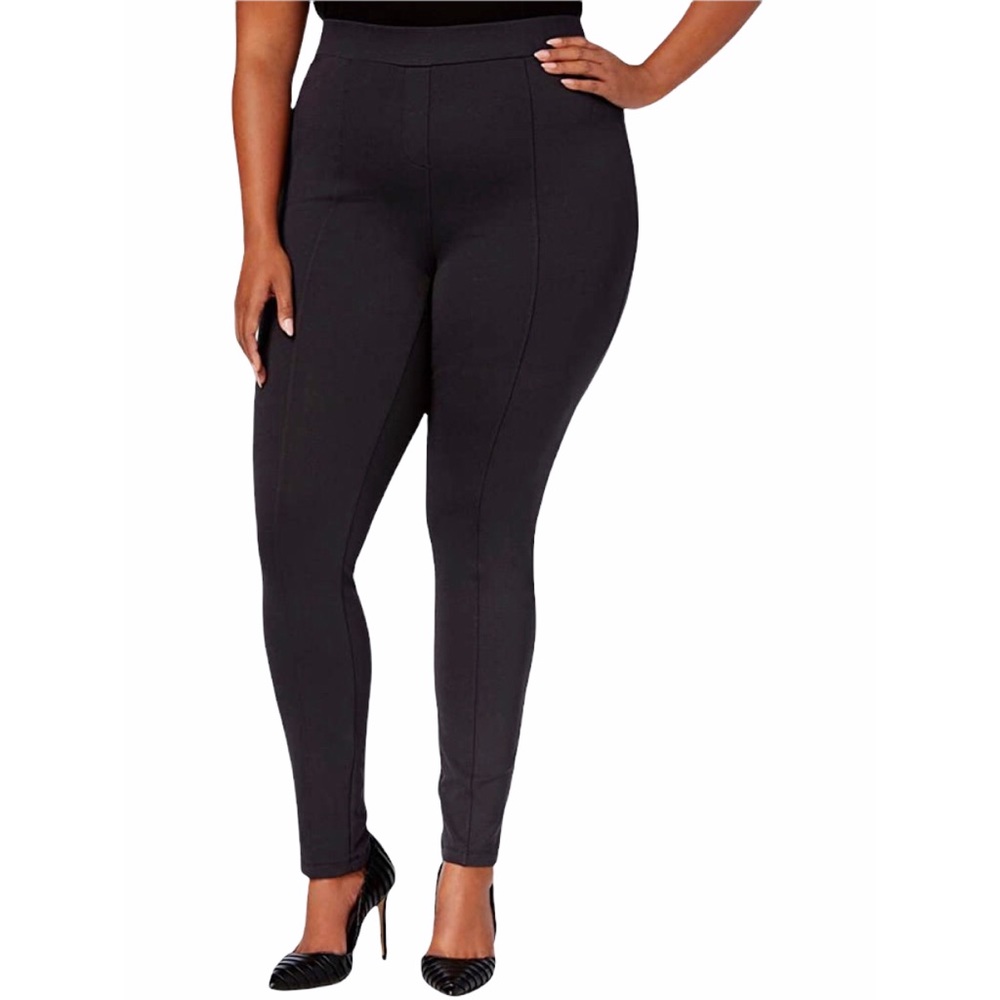 Style & Co Plus Ponte Legging Midrise Comfort Waist Carbon Grey